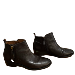 Franco Sarto brown leather booties
